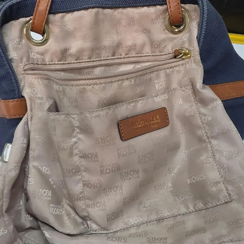 Michael kors navy blue canvas